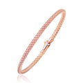 14k Rose Gold Fancy Weave Motif Bangle (3.40 mm)