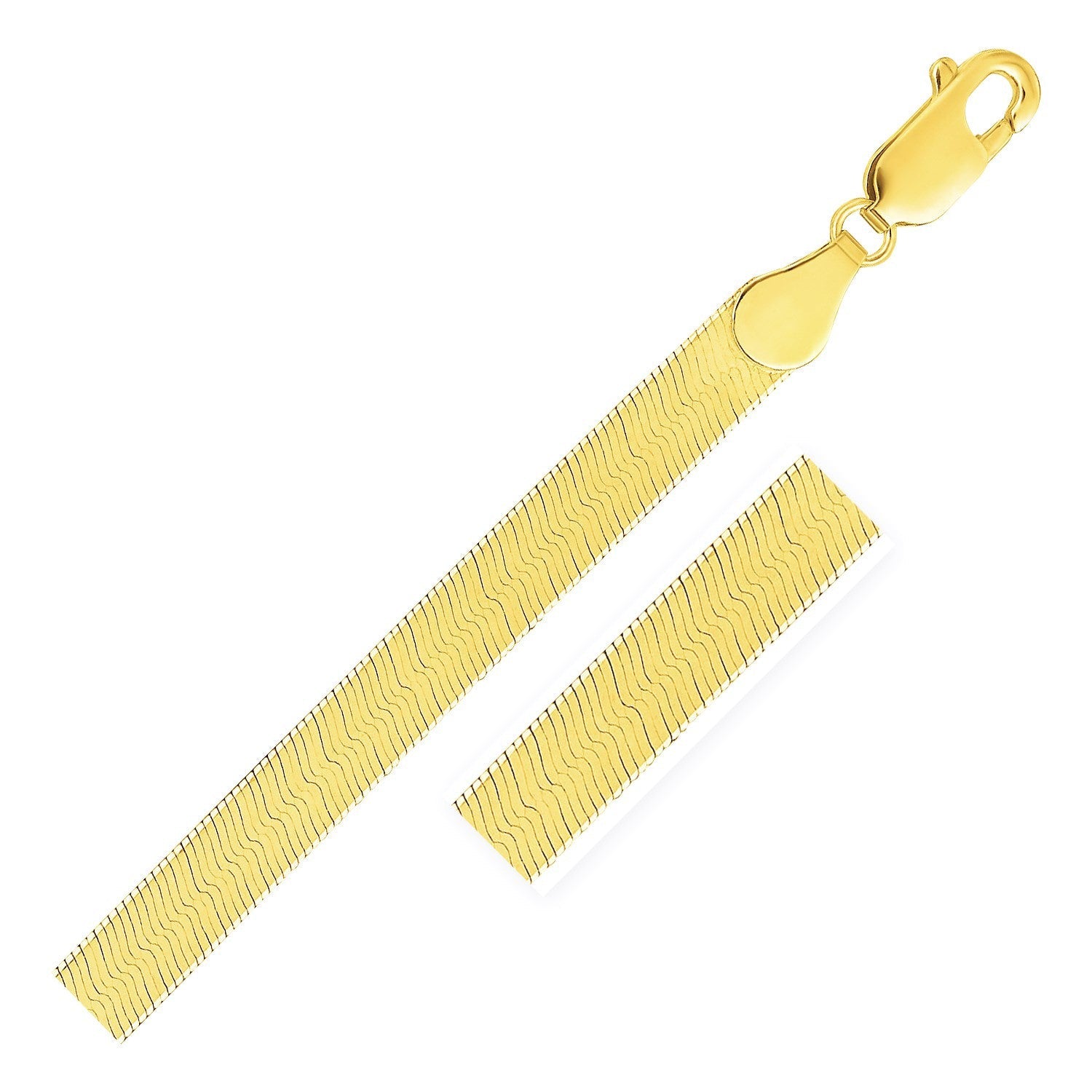 6.0mm 14k Yellow Gold Super Flex Herringbone Chain