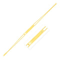 14K Yellow Gold Engravable Bar Bracelet with Diamond (1.10 mm)