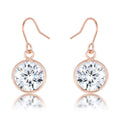 Bezel Solitaire Stud Earrings