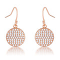 .6 Ct Elegant CZ Plated Disk Earrings