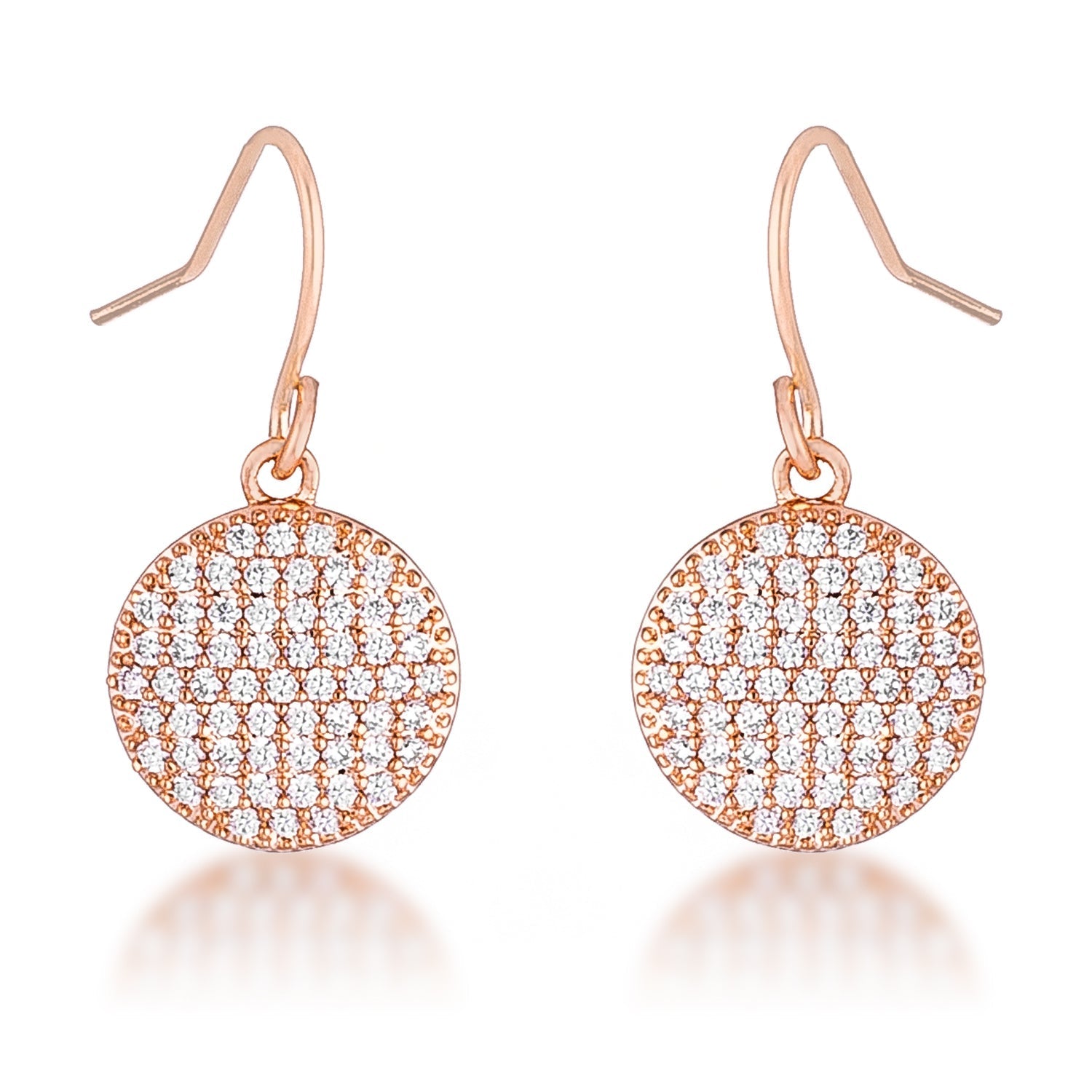 .6 Ct Elegant CZ Plated Disk Earrings