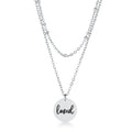 Delicate Silver Plated Necklace Loved