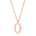 Elaina Stainless Steel O Initial Necklace