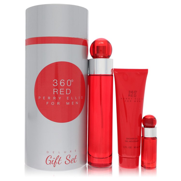 Perry Ellis 360 Red by Perry Ellis Gift Set -- for Men