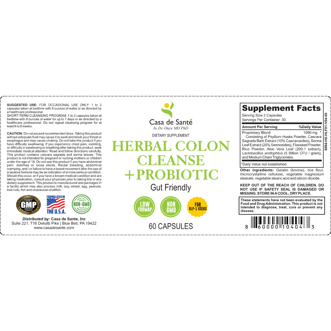 Herbal Laxative 15 Day Colon Cleanse Low FODMAP Gut Friendly Gentle Motility Support