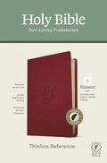 NLT Thinline Reference Bible, Filament Enabled Edition (Red Letter, Leatherlike, Berry, Indexed) - Imitation Leather