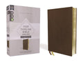 Nasb, Thinline Bible, Large Print, Passaggio Setting, Leathersoft, Brown, Red Letter, 1995 Text, Comfort Print: Elegantly Uniting Single and Double Co - Imitation Leather