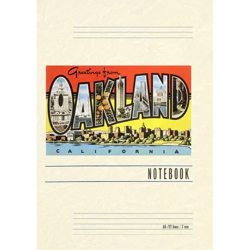 Vintage Lined Notebook Greetings from Oakland, California - Paperback
