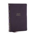 Nkjv, Compact Center-Column Reference Bible, Gray Leathersoft, Red Letter, Comfort Print - Imitation Leather