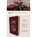 The KJV Study Bible, Indexed [Crimson Bouquet] - Imitation Leather