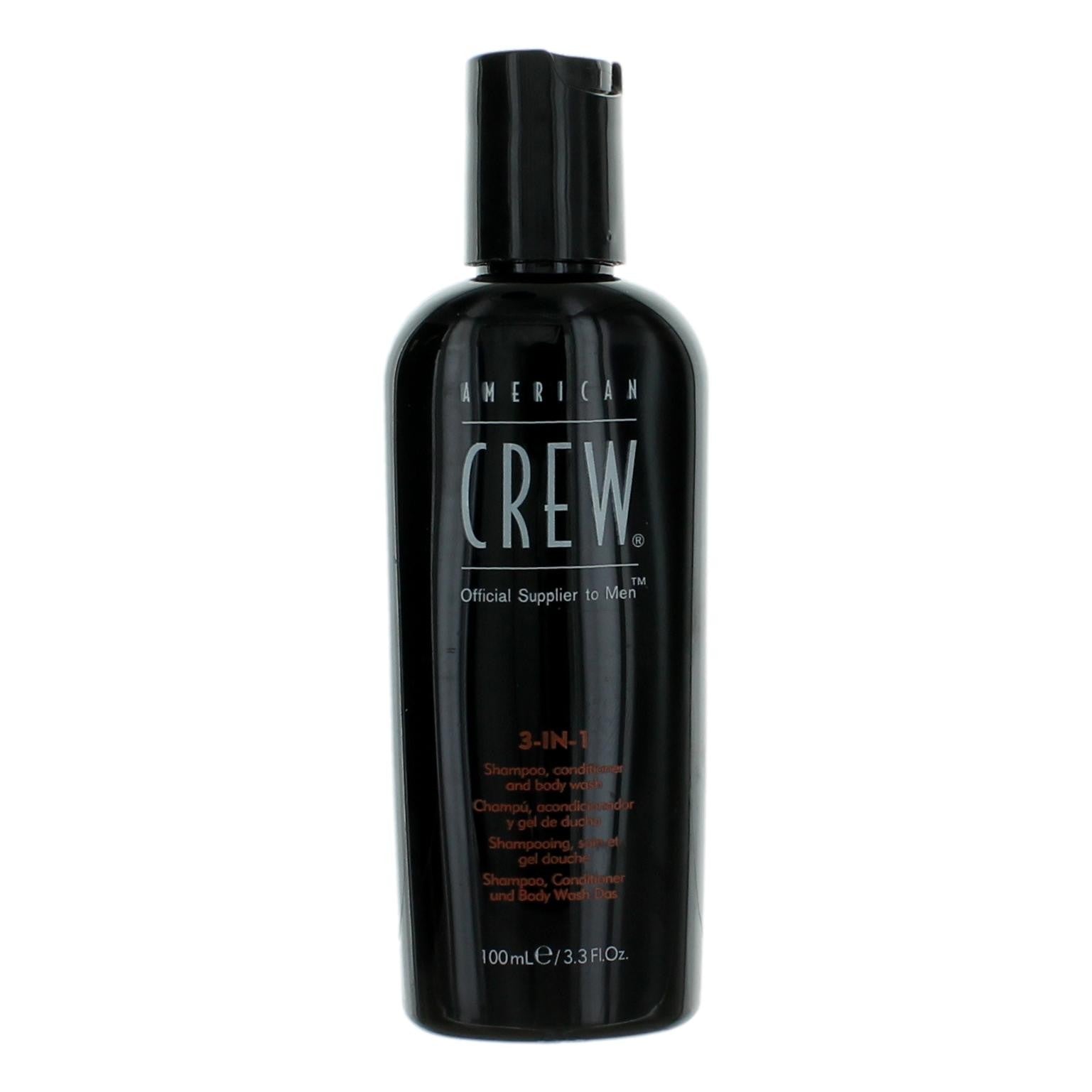 American Crew 3-In-1, 3.3oz Shampoo, Conditioner, and Body Wash