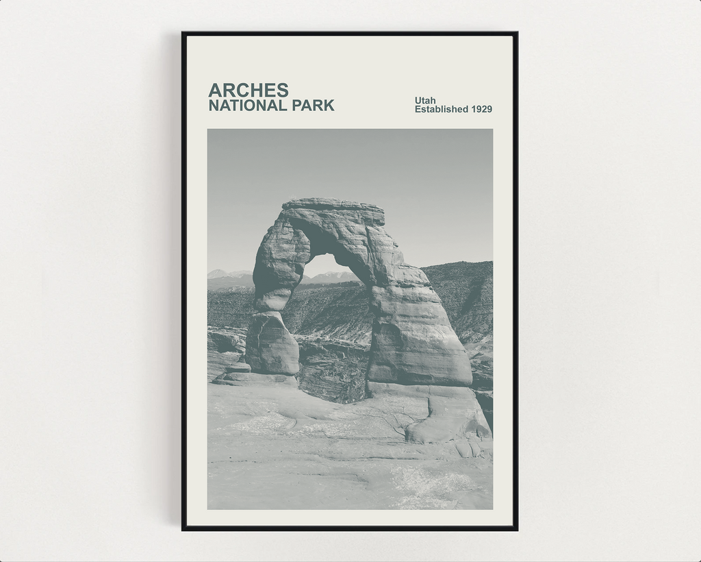 Arches National Park Print, Monochrome