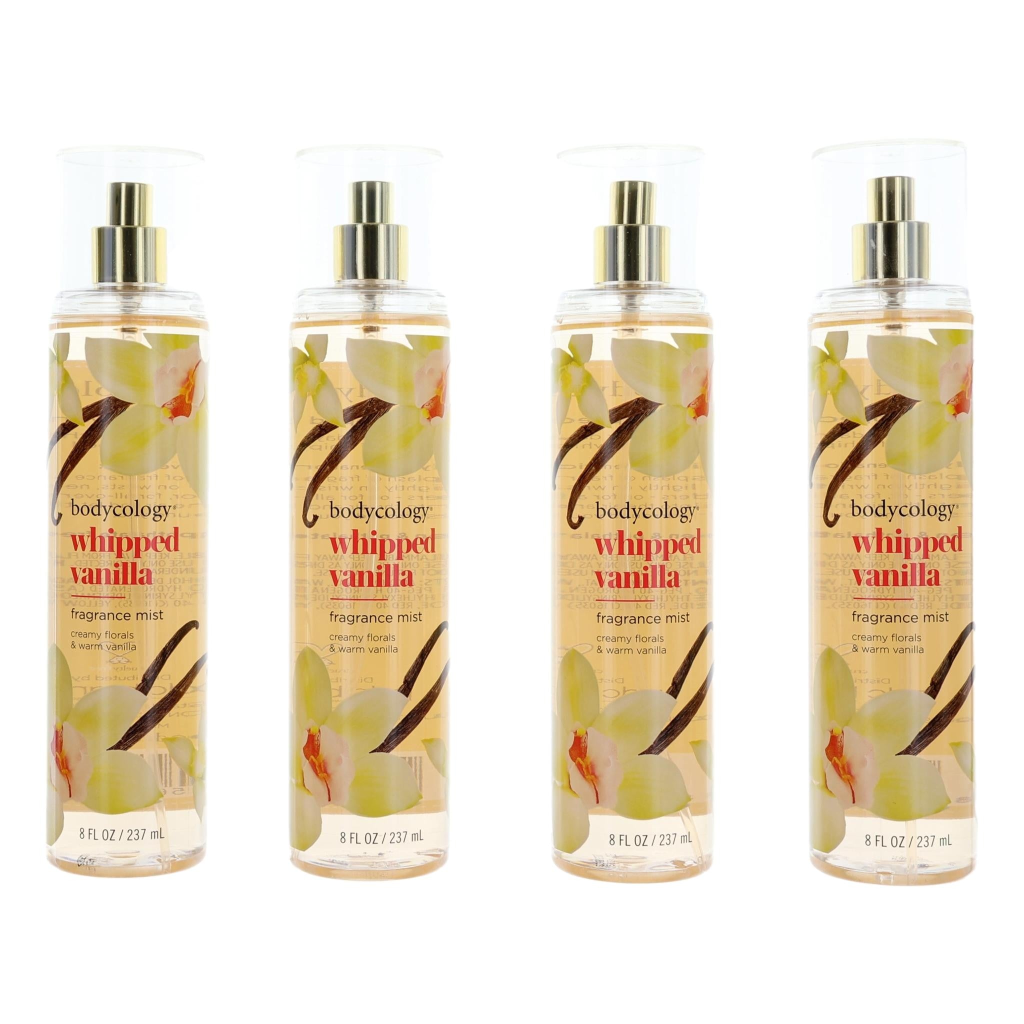 Whipped Vanilla, 4 Pack of 8 oz Fragrance Mist for Women