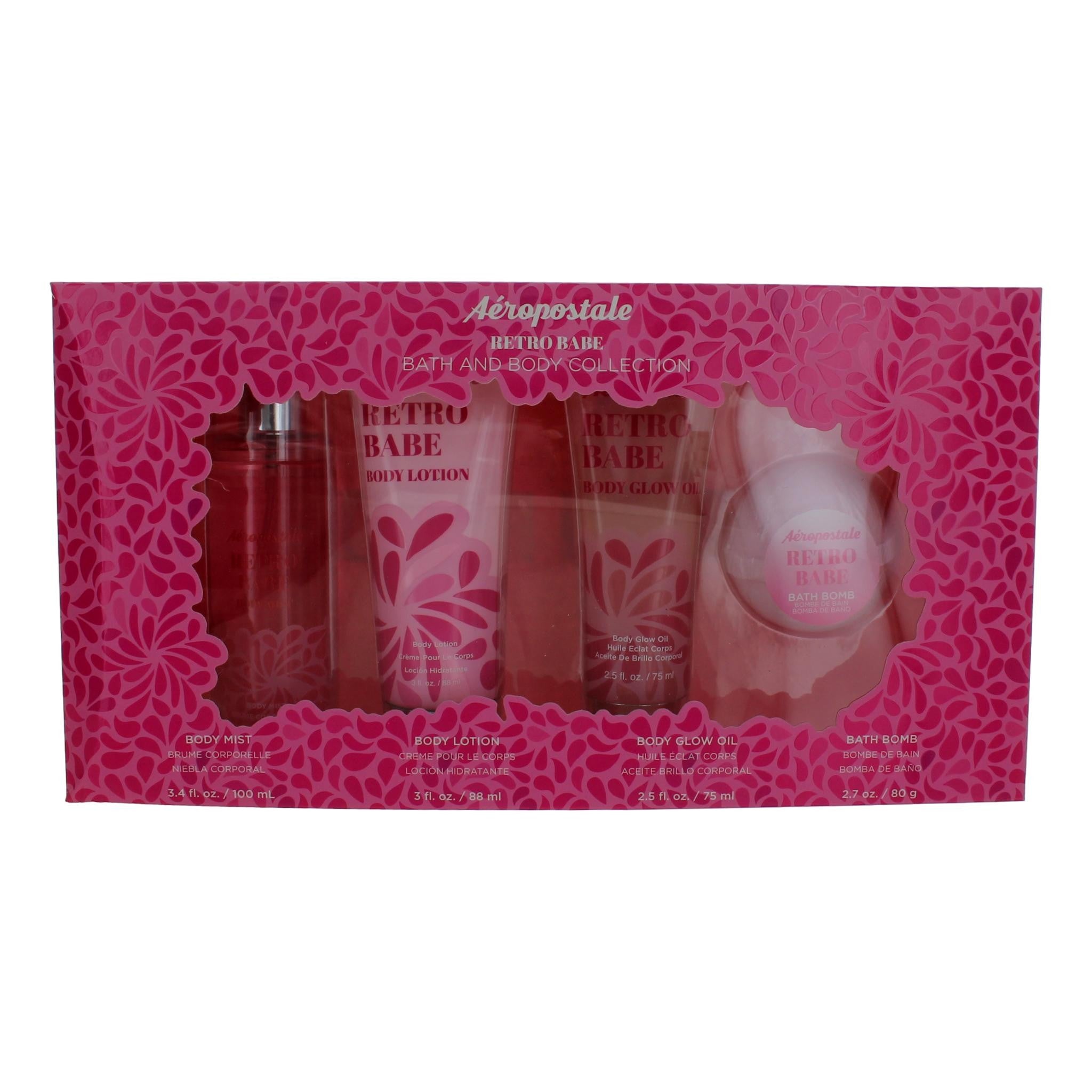 Aeropostale Retro Babe, 4 Piece Bath and Body Collection