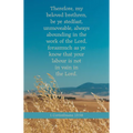 General Worship Bulletin: Be Ye Stedfast (Package of 100): 1 Corinthians 15:58 (Kjv) - Paperback