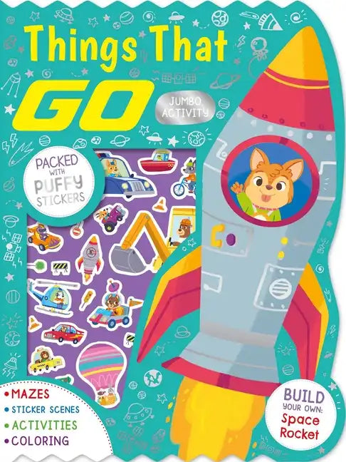 Things That Go Jumbo Activity Book: Packed with Puffy Stickers, Activities, Coloring, and More! - Paperback