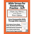Bible Verses for Handwriting Practice - KJV: Hope, Joy, Mercy and Peace Print Edition - Paperback