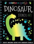Scratch and Sparkle Dinosaur Stencil Art - Paperback