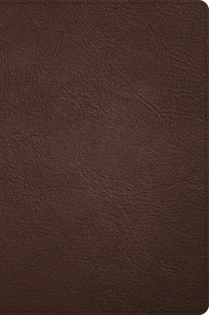 CSB Large Print Thinline Bible, Holman Handcrafted Collection, Brown Premium Goatskin - Leather