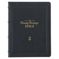 NLT Family Heritage Bible, Large Print Family Devotional Bible for Study, New Living Translation Holy Bible Full-Grain Leather Hardcover, Additional I - Leather