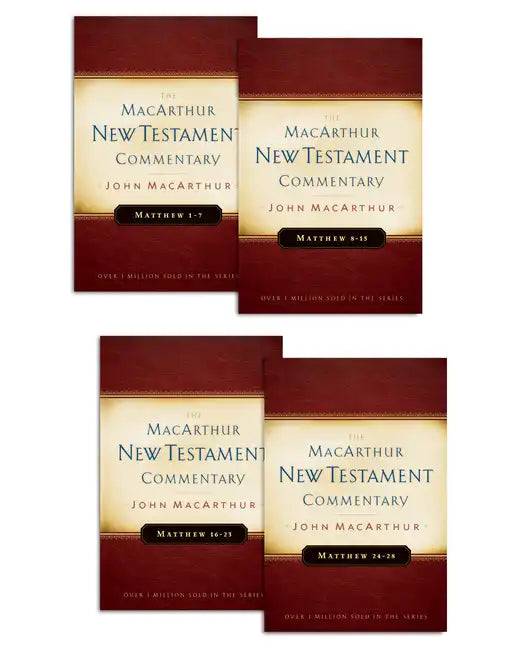 Matthew 1-28 MacArthur New Testament Commentary Four Volume Set - Hardcover