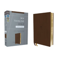 Niv, Thinline Bible, Large Print, Leathersoft, Brown, Red Letter, Comfort Print - Imitation Leather