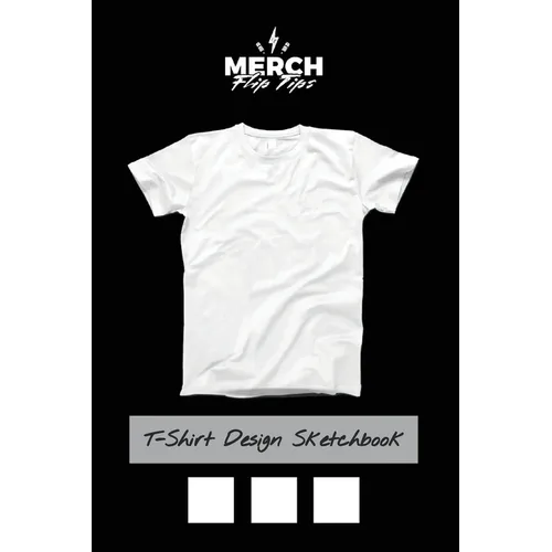 T-Shirt Design Sketchbook: Black and White Tees Template for Your T-Shirt Design Ideas - Paperback