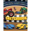 Sketchbook: 120 Blank Pages with Exciting Race Characters (Sketchbook for Kids) - Paperback
