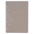 The Spiritual Growth Bible, Study Bible, NLT - New Living Translation Holy Bible, Faux Leather, Taupe Embroidred Floral - Leather