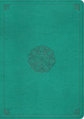 ESV Study Bible (Trutone, Turquoise, Emblem Design) - Leather