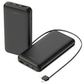 10000mAh Power Bank Portable Phone Charger External Battery Pack with LT & Type-C Double-ended Cable Type-C USB Cable Fit For IOSPhone 14 Android And