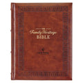 NLT Family Heritage Bible, Large Print Family Devotional Bible for Study, New Living Translation Holy Bible Faux Leather Hardcover, Additional Interac - Leather