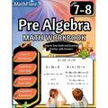 Pre Algebra Workbook 7th and 8th Grade: Pre Algebra Workbook Grade 7-8, Order of Operations, Equations One-Side and Two Side, Solving Inequalities and - Paperback