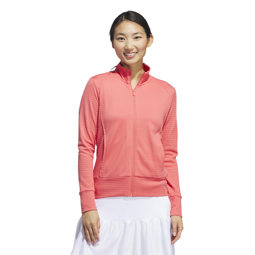 adidas Standard Womens Ultimate365 Textured Jacket preloved Scarlet