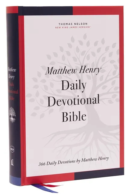 Nkjv, Matthew Henry Daily Devotional Bible, Hardcover, Red Letter, Thumb Indexed, Comfort Print: 366 Daily Devotions by Matthew Henry - Hardcover