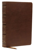 Nkjv, Single-Column Wide-Margin Reference Bible, Leathersoft, Brown, Red Letter, Comfort Print: Holy Bible, New King James Version - Imitation Leather