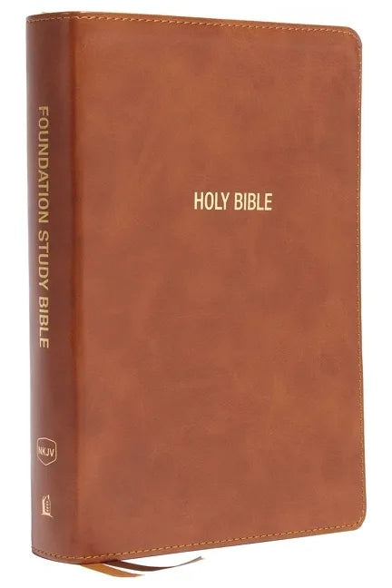 Nkjv, Foundation Study Bible, Large Print, Leathersoft, Brown, Red Letter, Comfort Print: Holy Bible, New King James Version - Imitation Leather