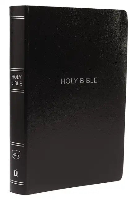 NKJV, Reference Bible, Center-Column Giant Print, Leather-Look, Black, Indexed, Red Letter Edition, Comfort Print - Imitation Leather