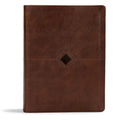 CSB Day-By-Day Chronological Bible, Brown Leathertouch: Black Letter, 365 Days, One Year, Ribbon Marker, Sewn Binding, Easy-To-Read Bible Serif Type - Imitation Leather