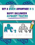 Happy Halloween Alphabet Tracing Book: 8.5 x 11 inch, alphabet and number tracing book, classic cartoons, for young ages and grades K-3 - Paperback