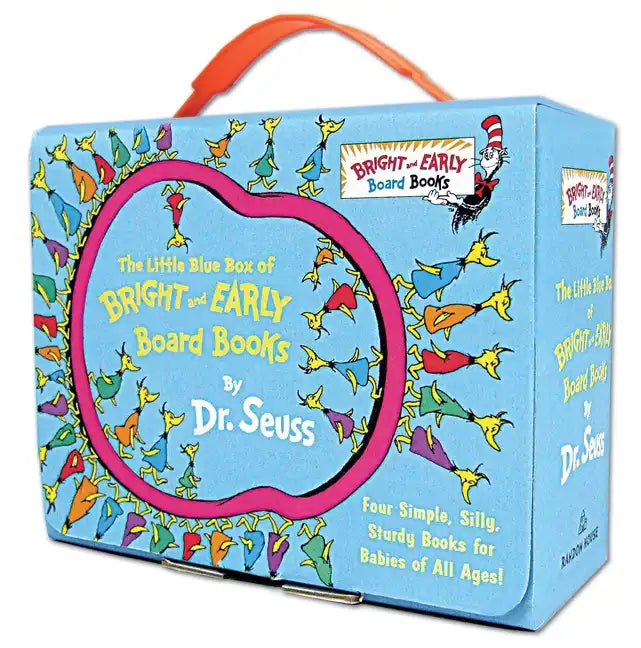 The Little Blue Boxed Set of 4 Bright and Early Board Books: Hop on Pop; Oh, the Thinks You Can Think!; Ten Apples Up on Top!; The Shape of Me and Oth - Hardcover