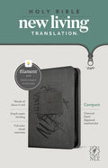 NLT Compact Zipper Bible, Filament Enabled (Leatherlike, Charcoal Patch, Red Letter) - Imitation Leather