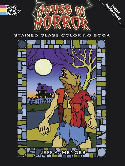 House of Horror Stained Glass Coloring Book - Paperback