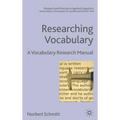 Researching Vocabulary: A Vocabulary Research Manual - Hardcover