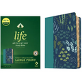 NLT Life Application Study Bible, Third Edition, Large Print (Leatherlike, Meadow Teal, Indexed, Red Letter) - Imitation Leather