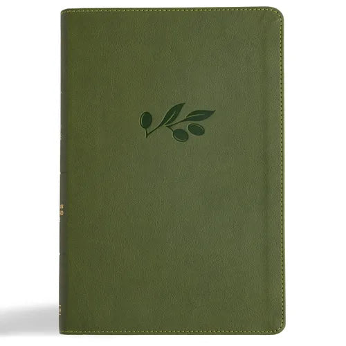 CSB Giant Print Reference Bible, Digital Study Edition, Olive Leathertouch - Imitation Leather