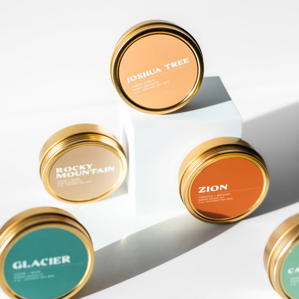 Glacier National Park Travel Tin Candle