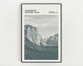 Yosemite National Park Print, Monochrome